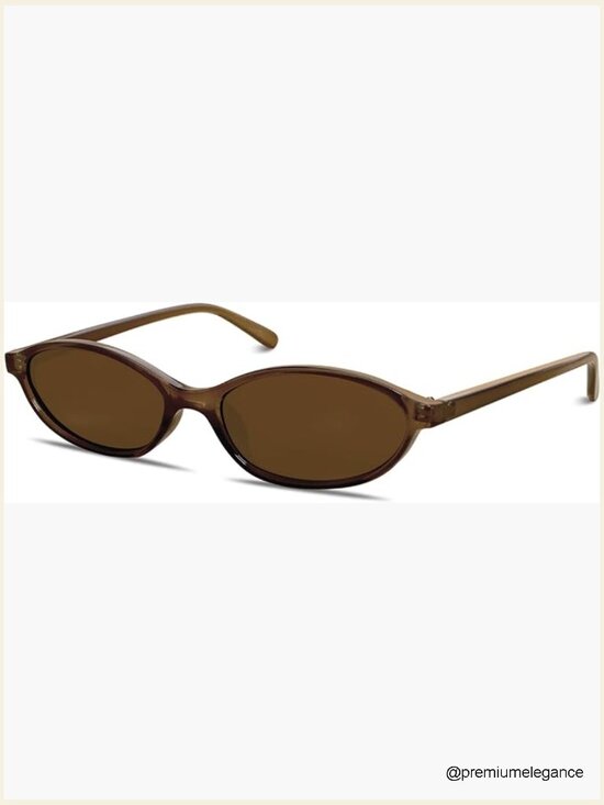 Accessories - Retro Oval Cat Eye Sunglasses UV Protection Lightweight Narrow Shades Trendy